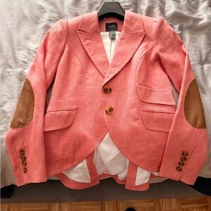 Smythe Coral Blazer with Brown Accents